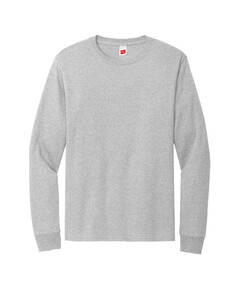 ComfortSoft Cotton Long-Sleeve T-Shirt Heather Hanes 5286 Heather
