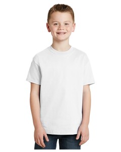 Youth 100% Cotton T-Shirt White Hanes 5450 White