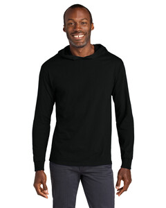 Classics Unisex Cotton Long Sleeve Hooded T-Shirt Black Jerzees 363LH Black