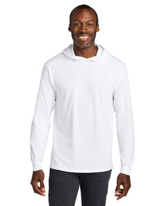 Classics Unisex Cotton Long Sleeve Hooded T-Shirt White Jerzees 363LH White