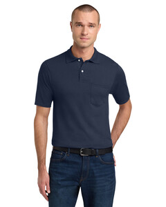 Jerzees 436MP Navy-SpotShield  Jersey Knit Sport Shirt with Pocket Navy