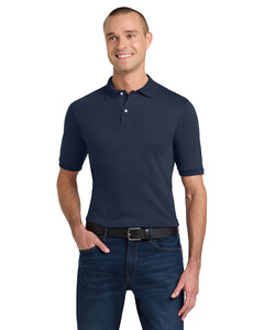 Jerzees 437M Navy-SpotShield  5.6-Ounce Jersey Knit Sport Shirt Navy