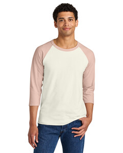 Jerzees 560R Pink-Unisex Premium Blend Combed Ring Spun 3/4-Sleeve Raglan  Pink