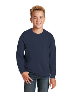 Jerzees 562B Navy-Youth NuBlend  Crewneck Sweatshirt Navy