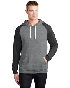 Jerzees 90M Gray-Snow Heather French Terry Raglan Hoodie Gray