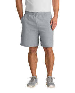 Jerzees 978MP Gray-Unisex NuBlend Pocketed Sweat Shorts Gray