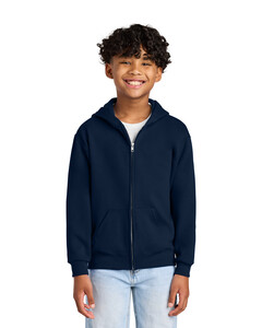 Jerzees 993B Navy-Youth NuBlend Zip-Up Hoodie Navy