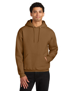 Jerzees H12M Brown-Jerzees Rugged Unisex Hooded Sweatshirt  Brown