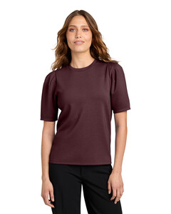 Mercer+Mettle MM1041 Brown-Women's Short Sleeve Lite Spacer Top Brown
