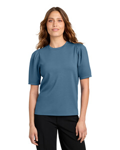 Mercer+Mettle MM1041 Blue-Women's Short Sleeve Lite Spacer Top Blue