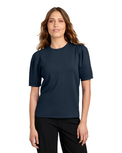Mercer+Mettle MM1041 Navy-Women's Short Sleeve Lite Spacer Top Navy