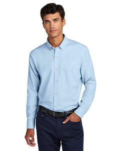 Long Sleeve Modern Oxford Shirt Blue Mercer+Mettle MM2002 Blue