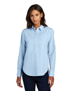 Women's Long Sleeve Modern Oxford Shirt Blue Mercer+Mettle MM2003 Blue