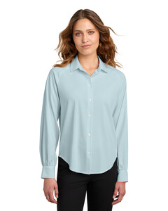 Mercer+Mettle MM2017 Blue-Women's Long Sleeve Buttery Soft Blouse Blue
