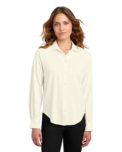 Mercer+Mettle MM2017 White-Women's Long Sleeve Buttery Soft Blouse White