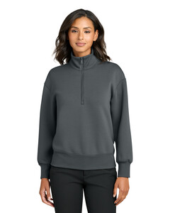 Mercer+Mettle MM3101 Gray-Women's Soft Spacer 1/4-Zip Gray