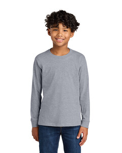Next Level Apparel NL3311 Gray-Youth Cotton Long Sleeve Tee Gray