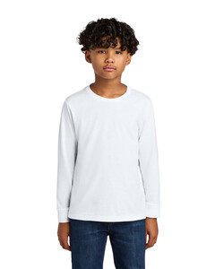 Next Level Apparel NL3311 White-Youth Cotton Long Sleeve Tee White
