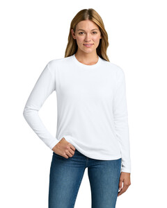 Next Level Apparel NL3911 White-Women's Cotton Relaxed Long Sleeve Tee White