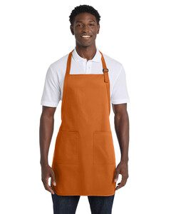 Port Authority A500 Orange-Full Length Apron with Pockets Orange