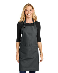 Port Authority A900 Gray-Signature Heavy Twill Bib Apron  Gray