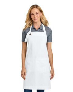Port Authority A900 White-Signature Heavy Twill Bib Apron  White