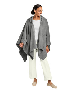 Port Authority BP44 Gray-Dream Plush Open Hoodie Gray
