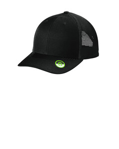 Port Authority C402ECO Black-Eco Snapback Trucker Cap Black