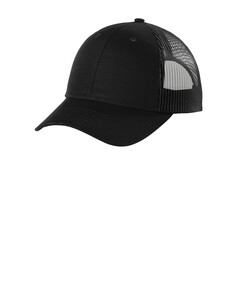 Port Authority C402LP Black-Low-Profile Snapback Trucker Cap Black