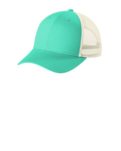 Port Authority C402LP Blue-Green-Low-Profile Snapback Trucker Cap Blue-Green