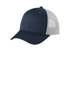Port Authority C402LP Blue-Low-Profile Snapback Trucker Cap Blue