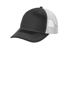 Port Authority C405 Gray-Snapback Five-Panel Trucker Cap Gray