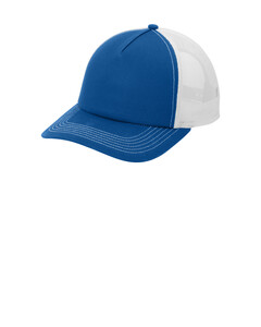 Port Authority C405LP Blue-Low-Profile Snapback 5-Panel Trucker Cap Blue