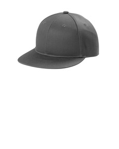 Port Authority C406 Gray-Snapback Flat Bill Cap Gray