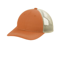 Port Authority C409 Orange-Unstructured Snapback Trucker Cap Orange