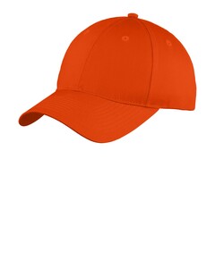 Port Authority C914 Orange-Six-Panel Unstructured Twill Dad Hat Orange