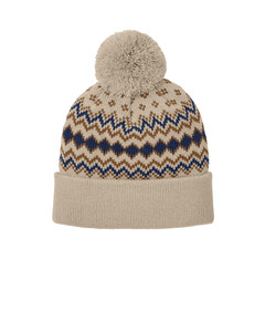Port Authority C991 Pattern-Alpine Pom Beanie Pattern