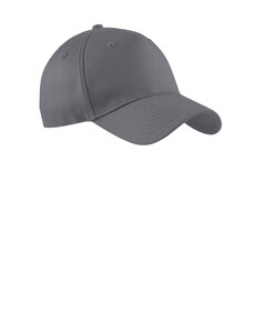 Port Authority CP86 Gray-Five-Panel Twill Cap Gray