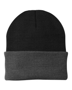 Port Authority CP90 Black-Knit Beanie Black