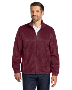 Port Authority F190 Maroon-Plush Fleece Full-Zip Jacket Maroon