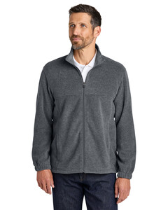 Port Authority F190 Gray-Plush Fleece Full-Zip Jacket Gray