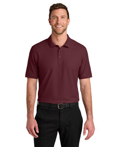 Port Authority K200 Maroon-Wearever Signature Pique Polo Maroon