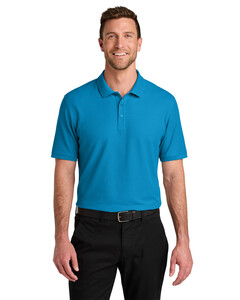 Port Authority K200 Blue-Wearever Signature Pique Polo Blue