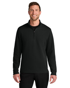 Port Authority K210 Black-Wearever Signature Double Pique 1/4-Zip Black
