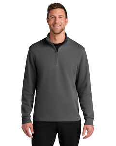 Port Authority K210 Gray-Wearever Signature Double Pique 1/4-Zip Gray