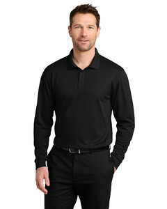 Port Authority K240LS Black-Wearever Performance Pique Long Sleeve Polo Black