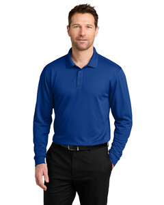 Port Authority K240LS Blue-Wearever Performance Pique Long Sleeve Polo Blue