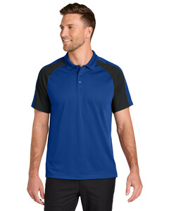 Port Authority K247 Blue-Wearever Performance Pique Colorblock Polo Shirt Blue