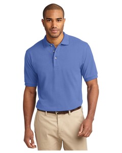 Pique Knit Polo Shirt Blue Port Authority K420 Blue
