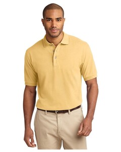 Pique Knit Polo Shirt Yellow Port Authority K420 Yellow